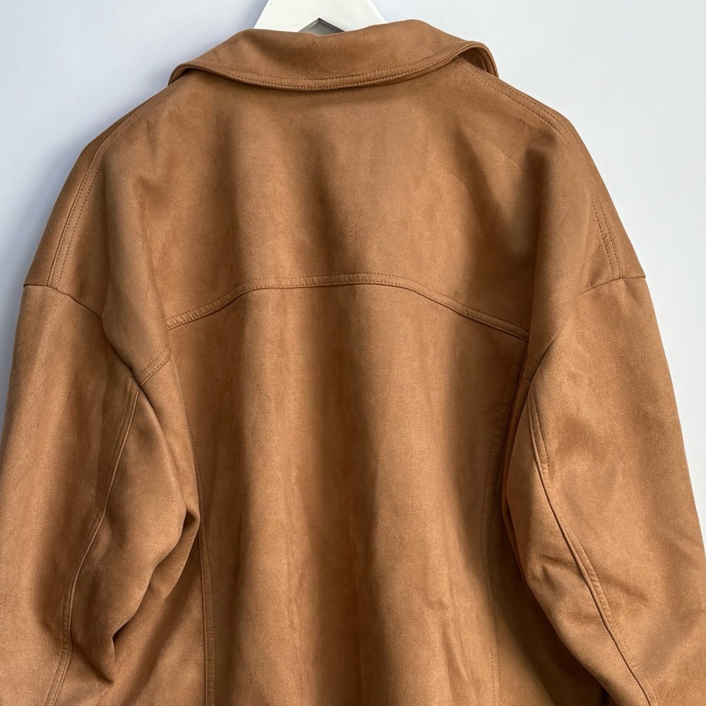 Anthropologie Maeve Tan Suede Trucker Jacket - Picture 10 of 14